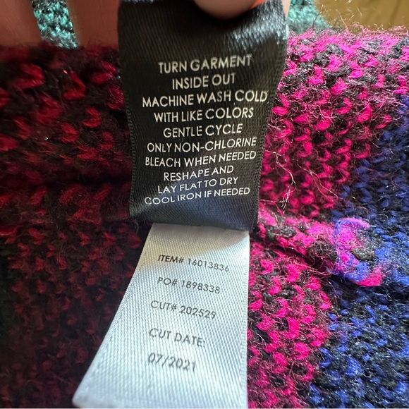 Torrid Multi Color Coatigan Collard Sweater | Cardigan Midi Length Size: 3 (3X) - Picture 8 of 9